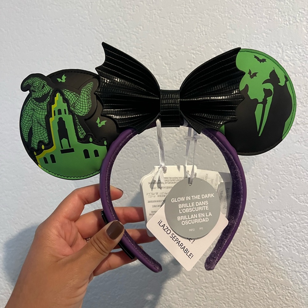 Oogie Boogie Bash 2024 Glow in the Dark Minnie Ears | NWT | Exclusive to DCA